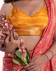 Barely Behaved Bandhej Saree