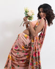 Pehli Paheli Peach Saree