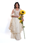 Rasmalai Cream Kurta Set