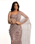 Mauve Me Crazy Pre Draped Saree