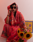 Charming Chulbuli Coral Saree