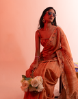 Amber Embrace Cotton Saree