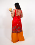 Orange Horizon Sharara Suit