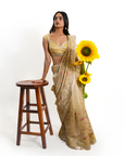 Almost Yellow Panchhi Saree