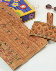 Amber Embrace Cotton Saree