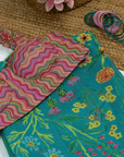 Aqua Flora Cotton Saree