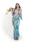 Blue-tiful Bloom Saree