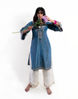 Blue Blossom Sharara Suit