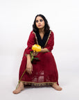 Maroon Midnight Muse Anarkali
