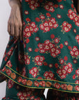 Floral Elegance Green Gharara Suit