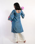 Blue Blossom Sharara Suit