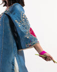 Blue Blossom Sharara Suit