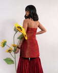Red Rust Gharara Suit
