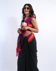 Neon Nirvana Black Saree