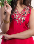 Mastani Magenta Silk Suit