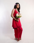 Mastani Magenta Silk Suit