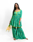 Drama in Green Anarkali Suit
