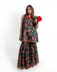Floral Elegance Green Gharara Suit