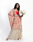 Floral Firangi Coral Kaftan