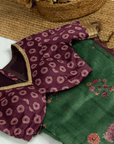Goofy Giggle Green Saree