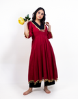 Maroon Midnight Muse Anarkali