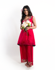Mastani Magenta Silk Suit