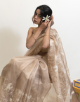 Resham Ki Khushboo Golden Saree