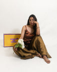 Shimmering Sona Sharara Suit