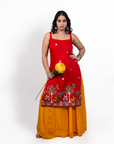 Orange Horizon Sharara Suit