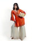 Orange Royale Gharara Suit