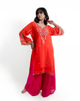 Orange Sunset Organza Suit