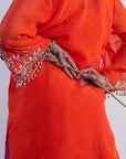 Orange Sunset Organza Suit