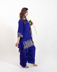 Purple Pataka Plazzo Suit