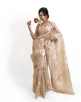 Resham Ki Khushboo Golden Saree