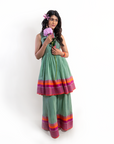Sea Foam Breeze Sharara Suit