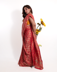 Barely Behaved Bandhej Saree