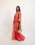 Peach Glam Sharara Suit