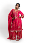 Tissue Thumka Pink Suit