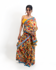 Yin Yang Kalamkari Saree