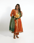 Spicy Side Up Rust Kurta Set