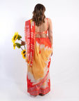 Saffron Shabnam Orange Saree