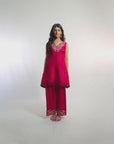 Mastani Magenta Silk Suit