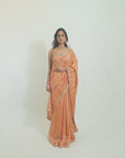 Amber Embrace Cotton Saree