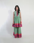 Sea Foam Breeze Sharara Suit