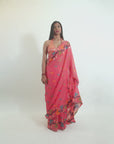 Charming Chulbuli Coral Saree