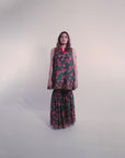Floral Elegance Green Gharara Suit