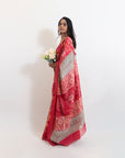 Chhupa Rustam Coral Saree