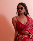 Chhupa Rustam Coral Saree