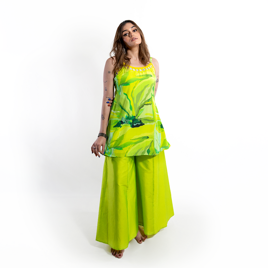 Rustling Packet Rustling Neon Green Suit – Sharmeeli