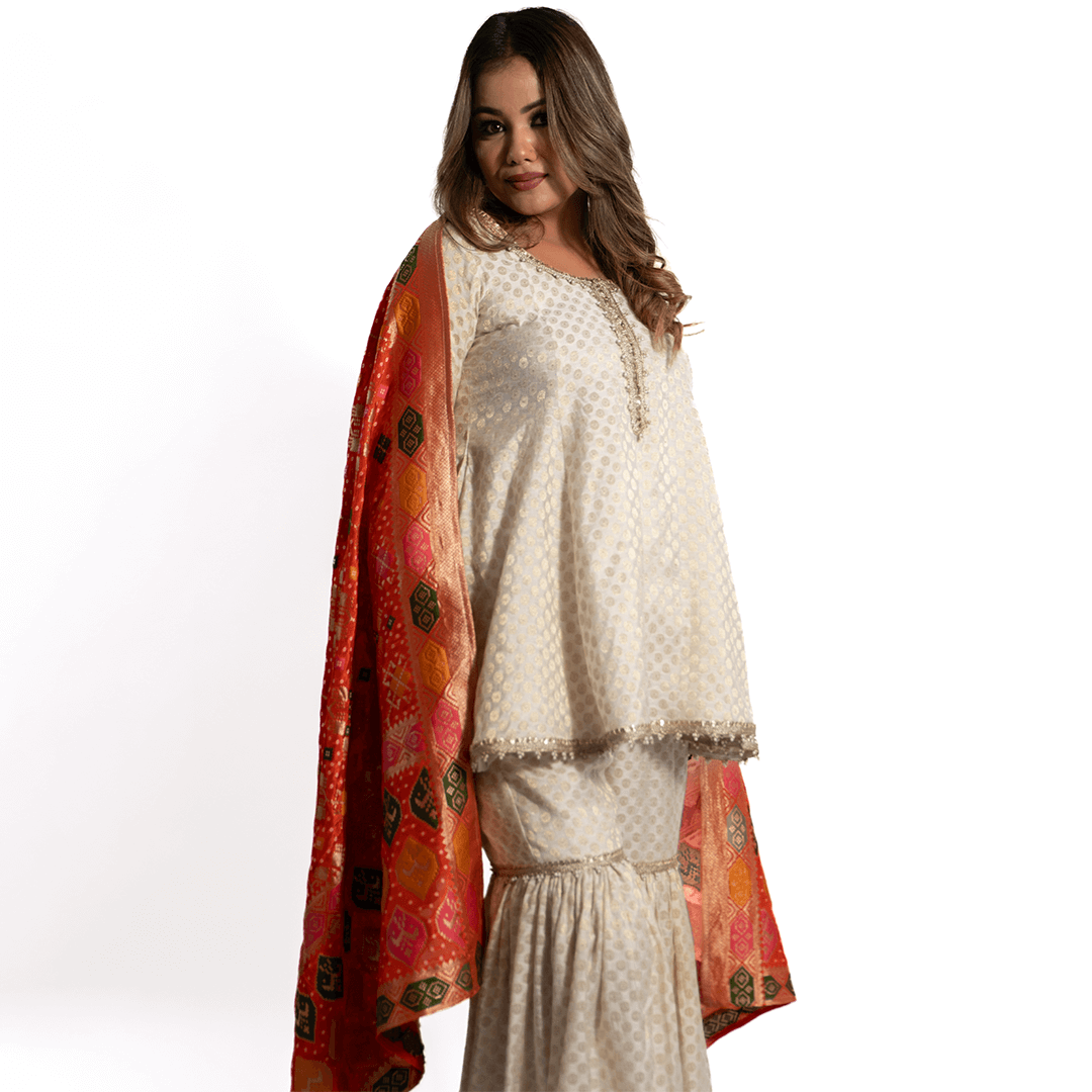 Chanderi Charm Gharara Suit